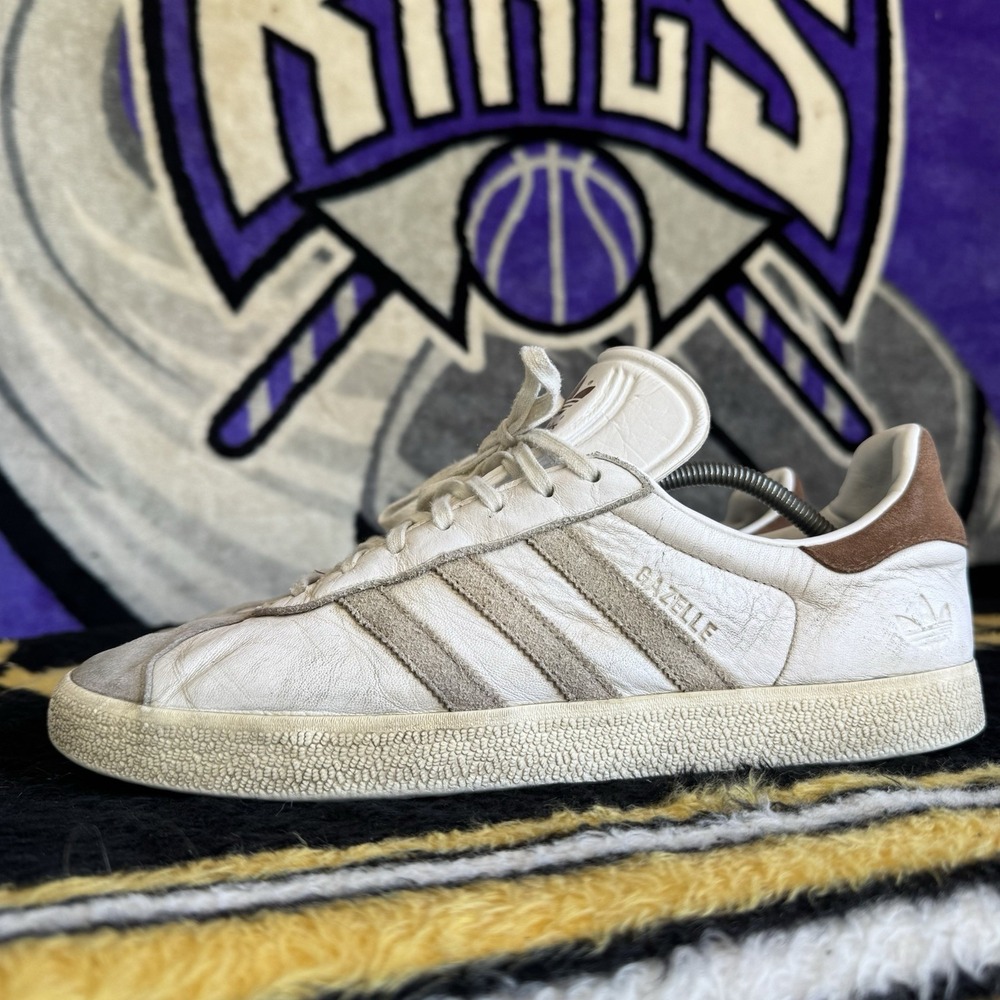 Size 12 - Adidas Gazelle Shoe Palace White Brown IF4600